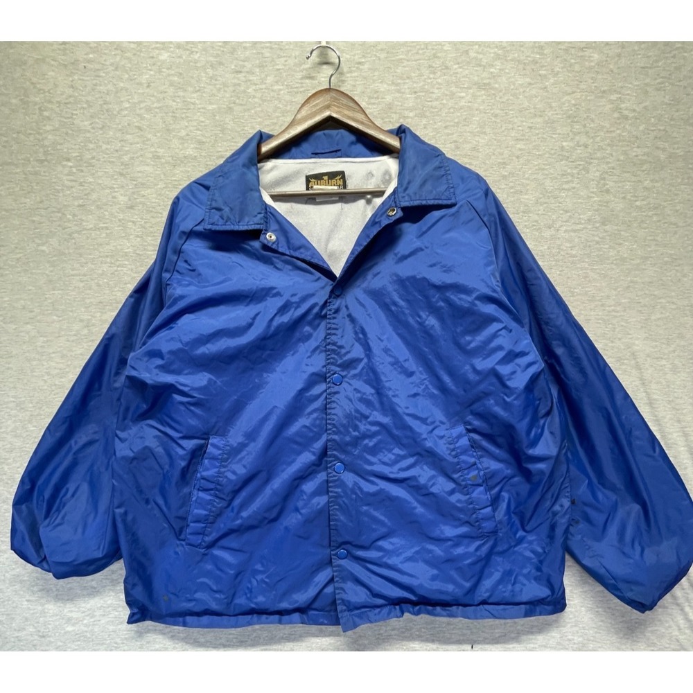 Auburn Sportswear Coaches Jacket Womens XL Blue Snap Front Casual Winter Wear